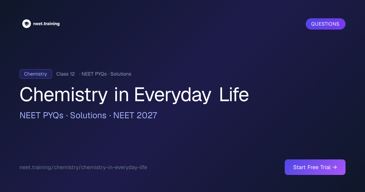 Chemistry in Everyday Life NEET PYQs with Solutions | neet.training
