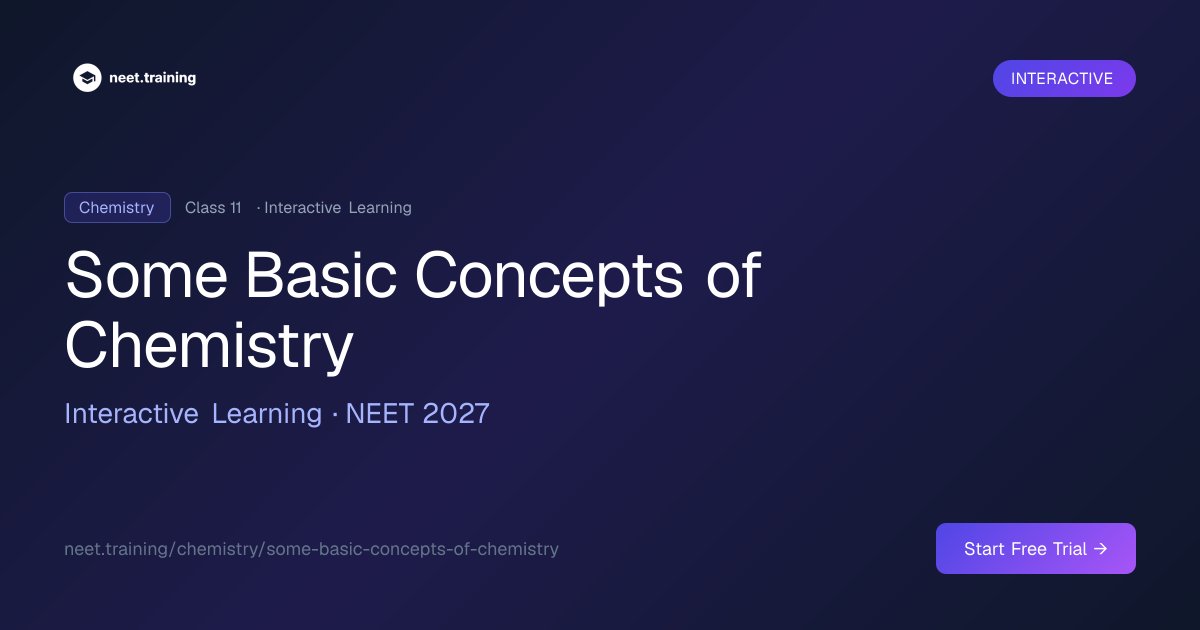 Some Basic Concepts of Chemistry: Interactive NEET Practice | neet.training