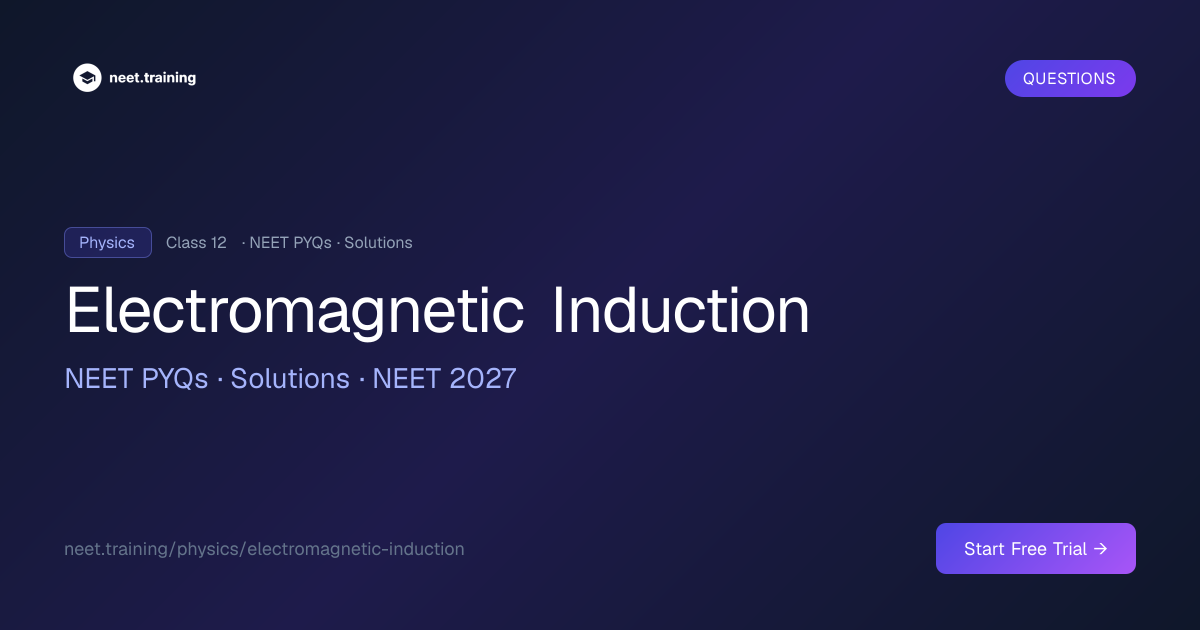 Electromagnetic Induction NEET PYQs with Solutions | neet.training