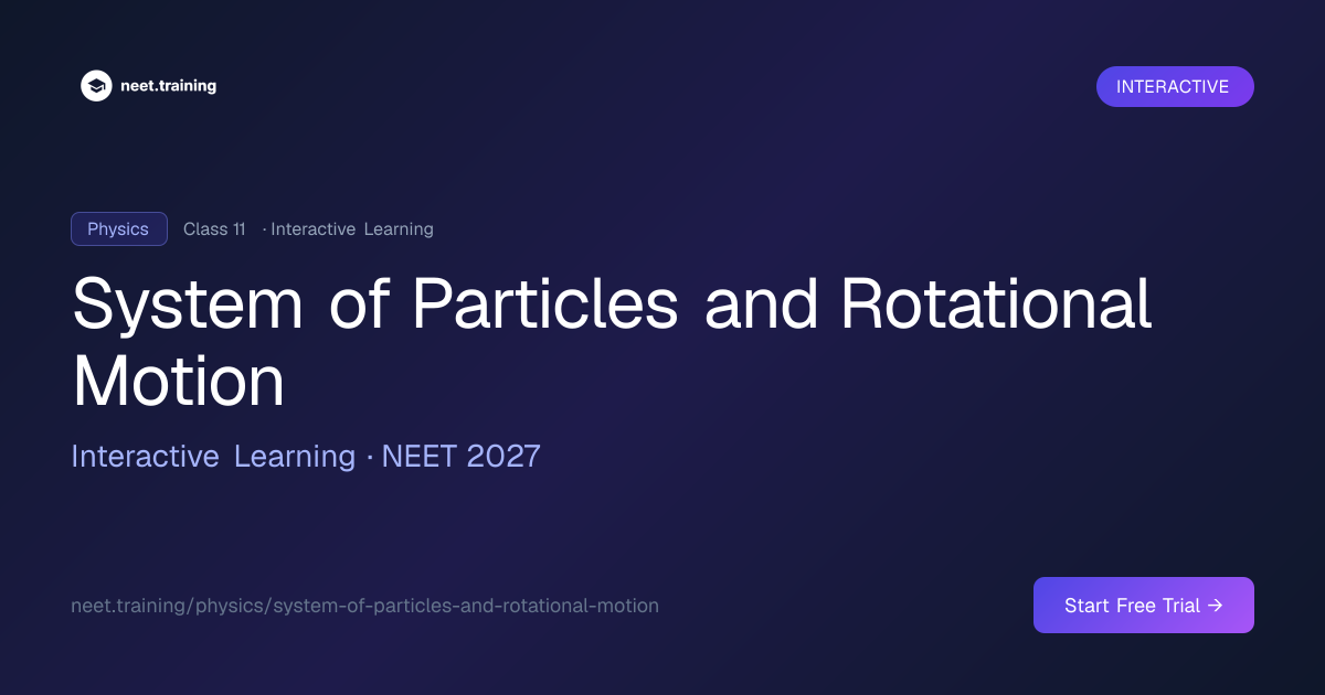 System of Particles and Rotational Motion — Interactive NEET Practice ...
