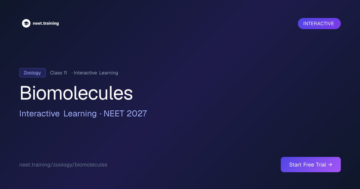 Biomolecules: Interactive NEET Biology Learning | neet.training
